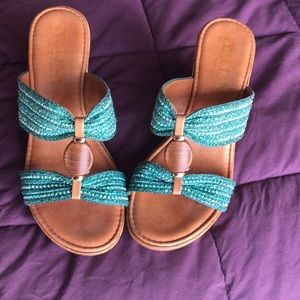 Turquoise sandals
